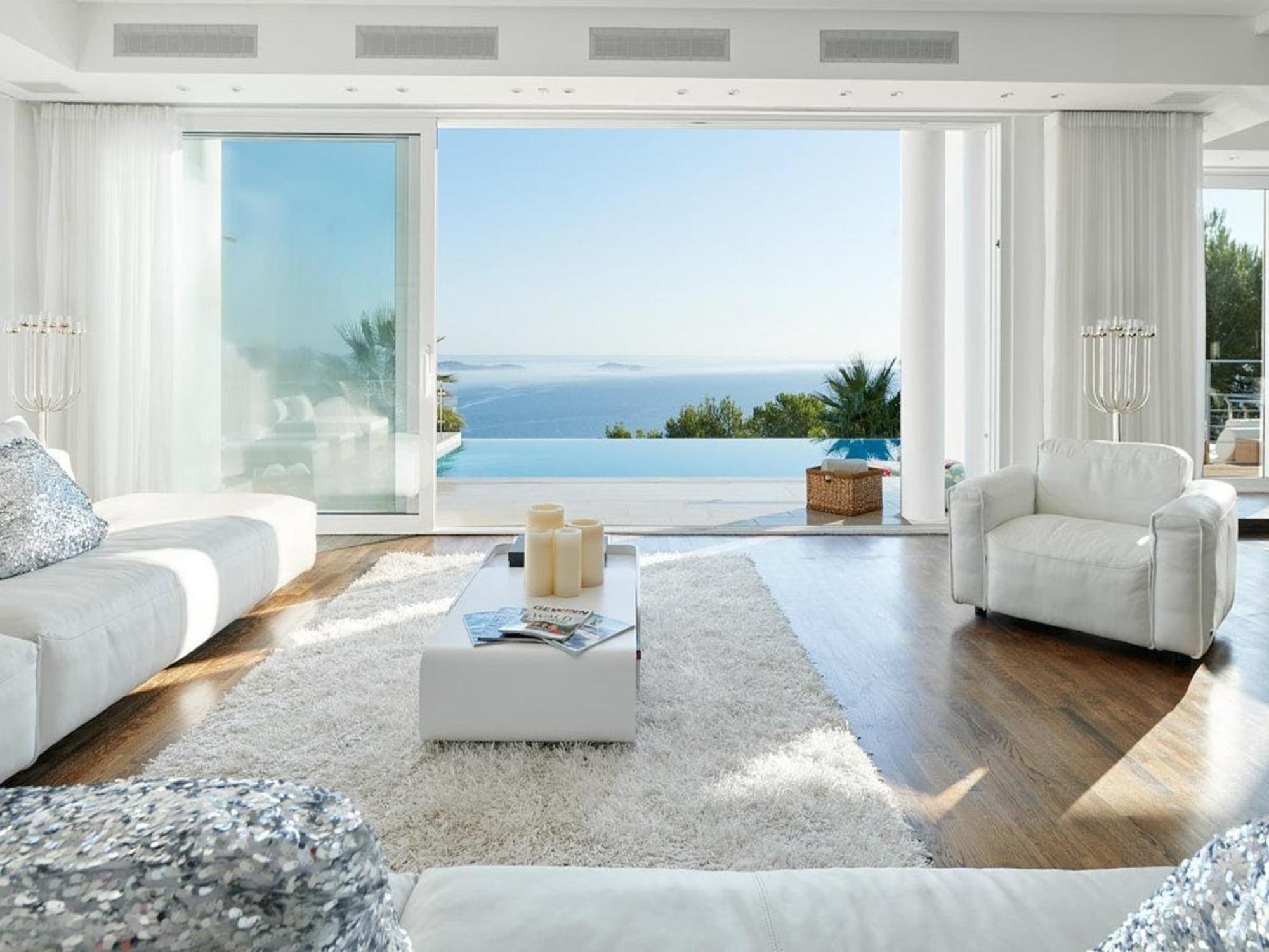 Lavish Villa With Infinity Pool And Views Santa Eulária des Riu Exterior foto